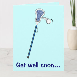 Get Well from Lacrosse Team Large Card