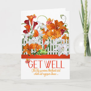 Get Well Garden of Lilies Card