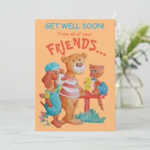 Get Well Greetings Card. Thank You Card