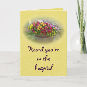 Get Well Hospital Basket of Blossoms Card