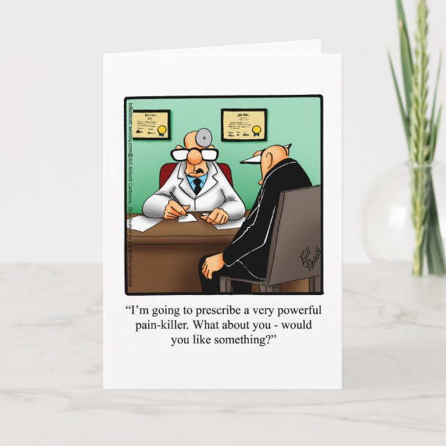 Get Well Humour Greeting Card (Front)