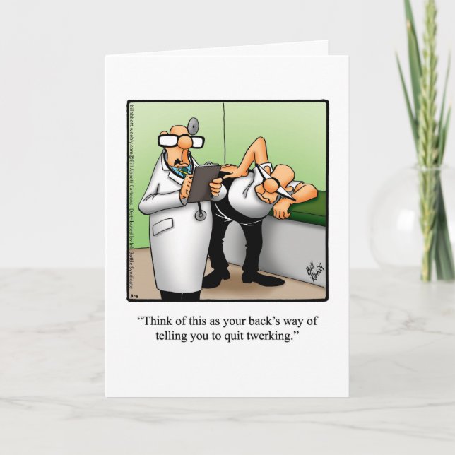 Get Well Humour Greeting Card (Front)