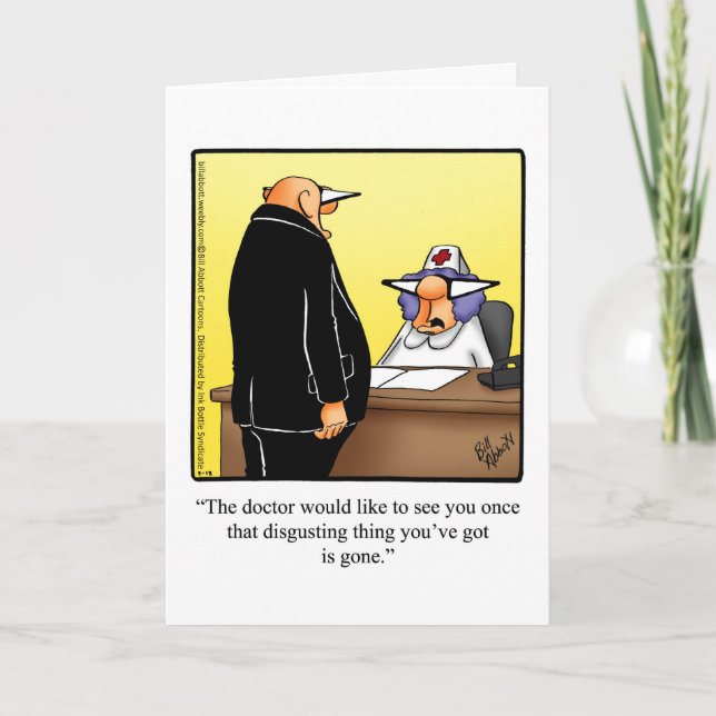 Get Well Humour Greeting Card (Front)