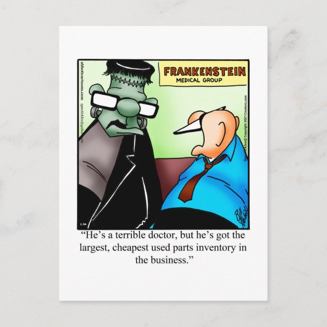 Get Well Humour Postcard (Front)