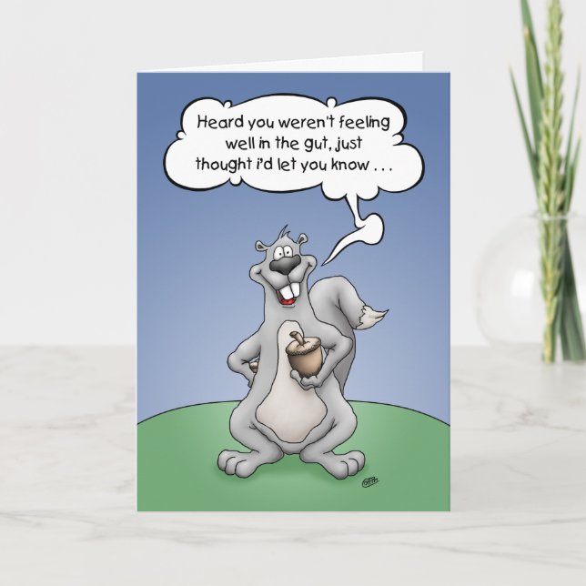 Get Well Humour, Squirrel Nuts Card (Front)