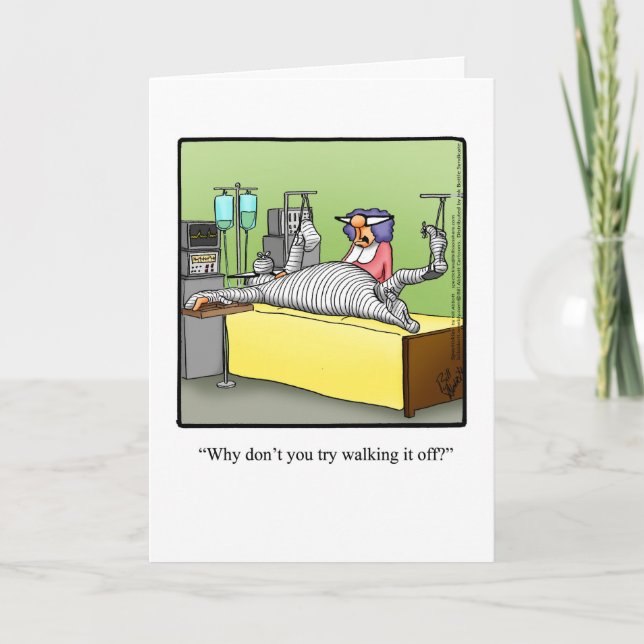 Get Well Humour "Walk It Off" Greeting Card (Front)