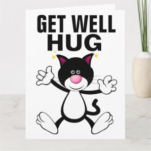 GET WELL KITTY CAT HUG GREETING CARDS