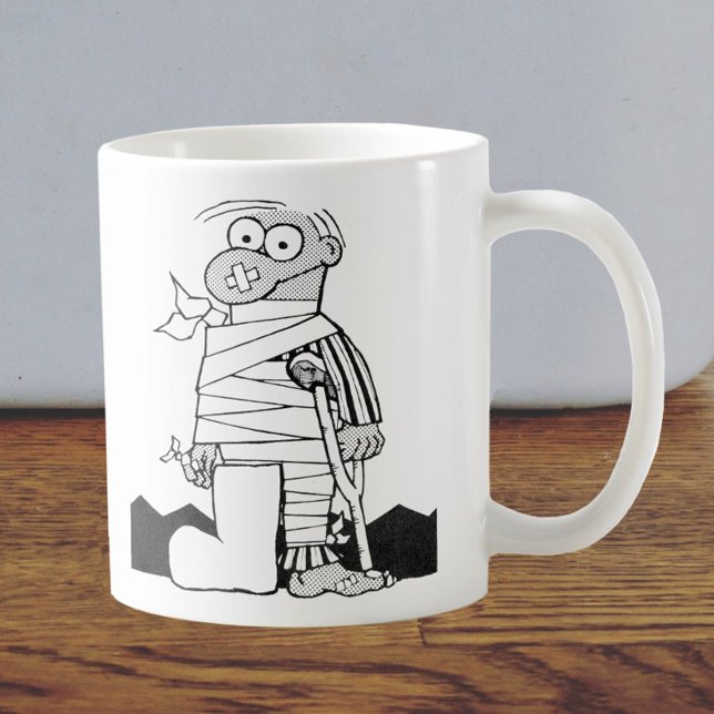 Get Well - Man in Bandages - Hospital Patient Coffee Mug (Creator Uploaded)