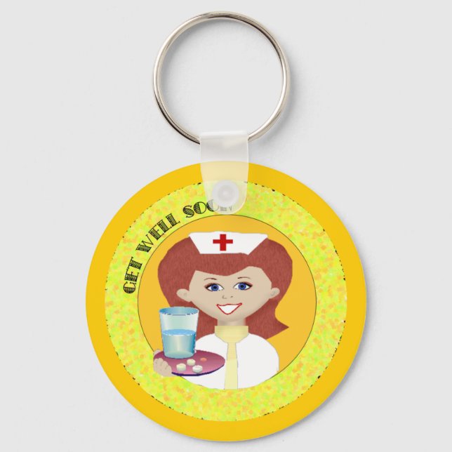 Get Well Nurse Key Ring (Front)