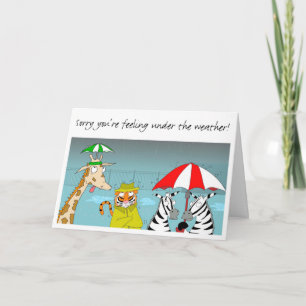 Get well on greeting card