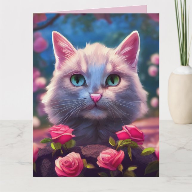 GET WELL PRAYERS CUTE CAT BIG CARDS (Front)