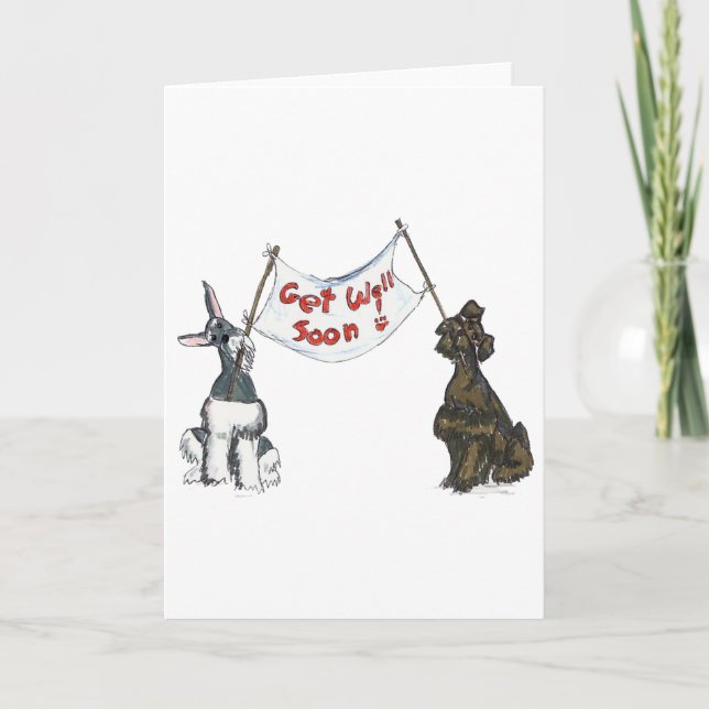 Get  Well Schnauzers Card (Front)