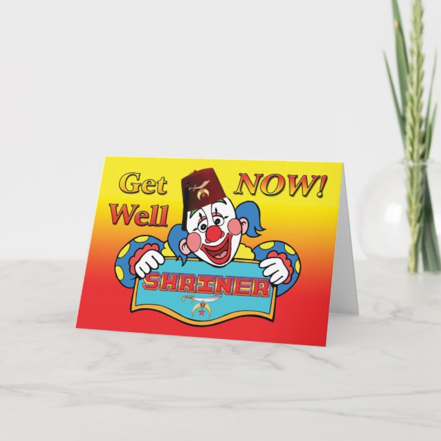 Get well shrine clown card (Front)