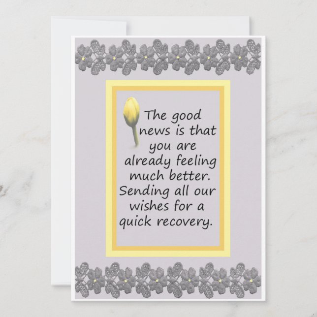 Get Well Single Card for Co-Worker (Front)