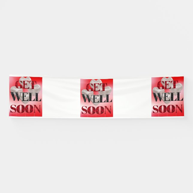 Get Well Soon 2.5x10 Vinyl Banner (Horizontal)