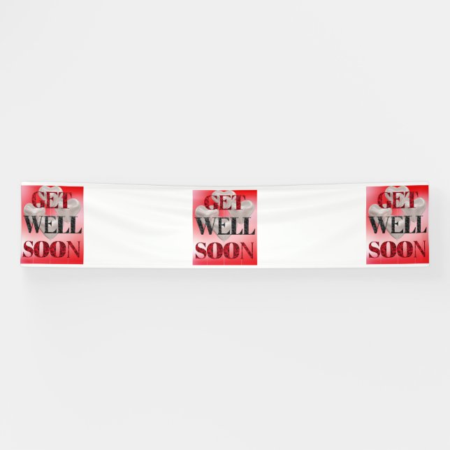 Get Well Soon 2.5x12 Vinyl Banner (Horizontal)