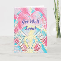 Get Well Soon Angel Wings Heart
