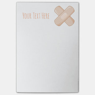 Get Well Soon Bandaid (Nurse Care Crossed Plaster) Post-it Notes