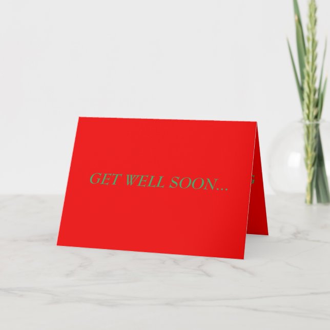 Get Well Soon Because Your Sneezing Sick Card (Front)