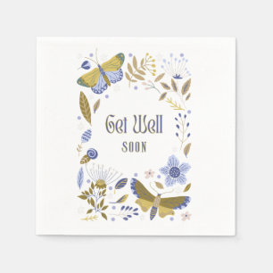 Get Well Soon Blues 3 Ply Napkins