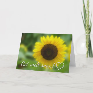 Get well soon: Bright and cheerful sunflower Card