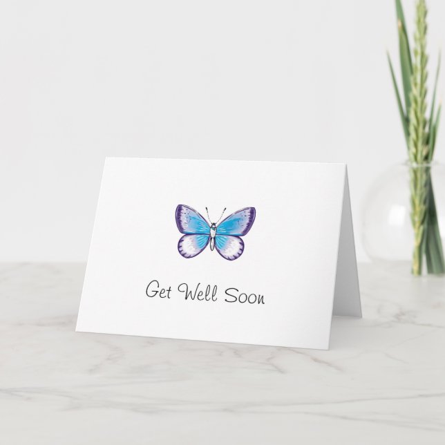 Get well soon butterfly card (Front)