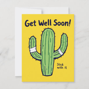Get Well Soon – Cactus Humor Recovery Card