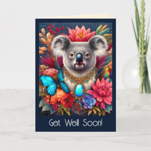 Get Well Soon Card Aussie Koala Bear Hugs and Love
