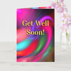 Get Well Soon Card - Fireworks Design