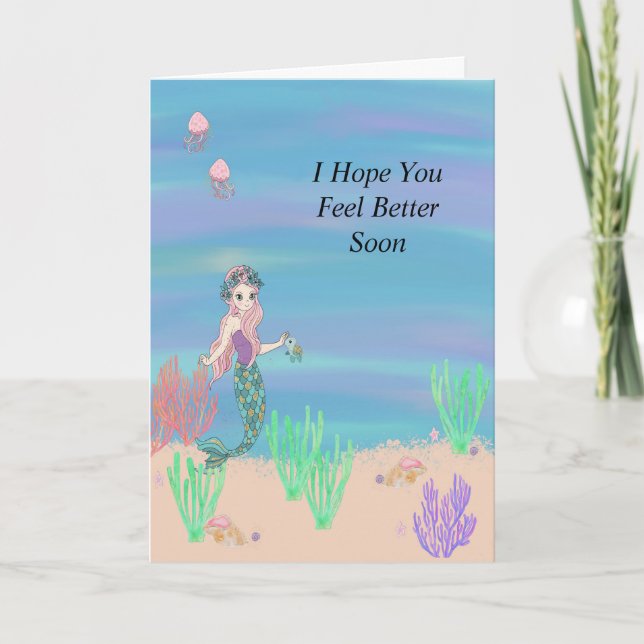 Get Well Soon Card for a Female Child (Front)