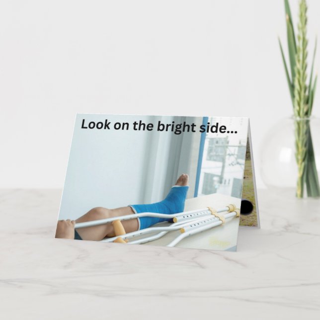 get well soon card for broken bone (Front)