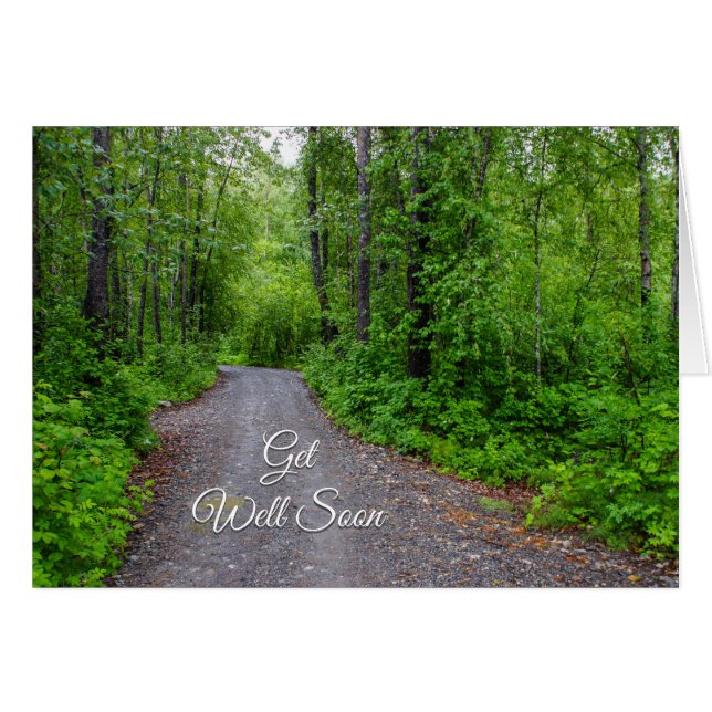 Get Well Soon Card - Green Paradise (Front Horizontal)