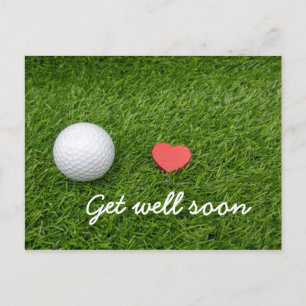 Get well soon card to golfer