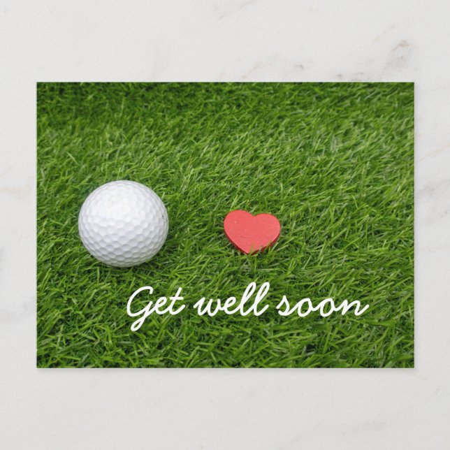 Get well soon card to golfer (Front)