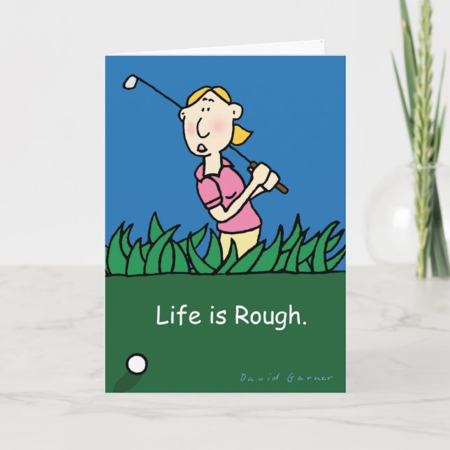 Get well soon card with golf theme (Front)