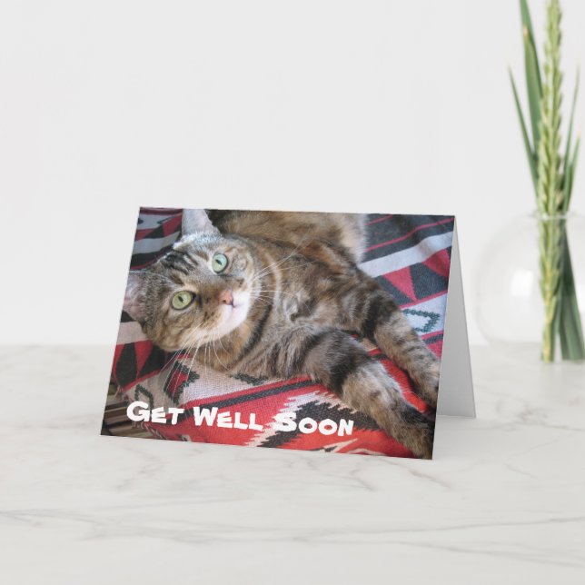 Get Well Soon Cat Card (Front)