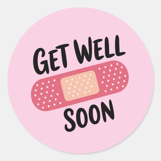 Get Well Soon Classic Round Sticker (Front)
