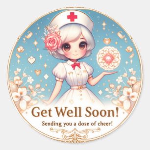 Get Well Soon Classic Round Sticker