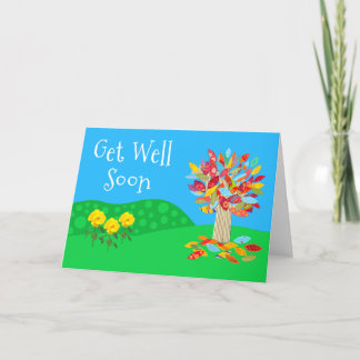 Get Well Soon colorful card by Jo Images