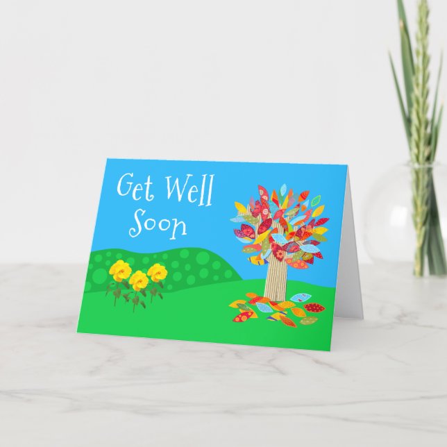 Get Well Soon colorful card by Jo Images (Front)