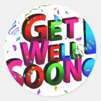Get Well Soon Confetti Text