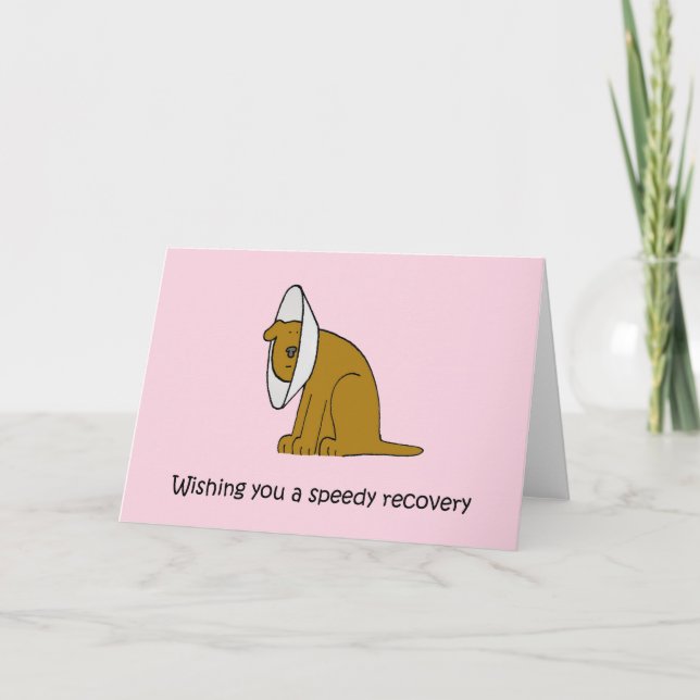 Get Well Soon Cute Cartoon Dog Card (Front)