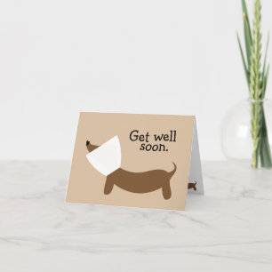 Get Well Soon Dachshund Card