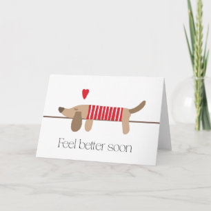 Get Well Soon Dachshund Lovers Fell Better Dog Card
