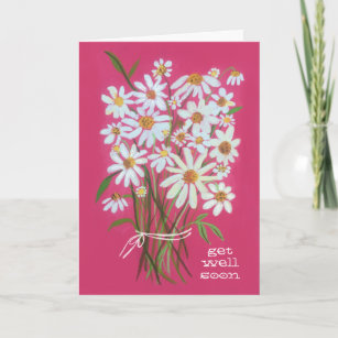 GET WELL SOON Daisy Bouquet Customise it! Card