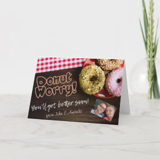 Get Well Soon Doughnut Worry Card