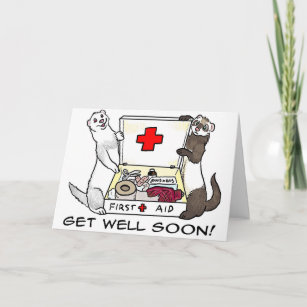 Get Well Soon ferret card
