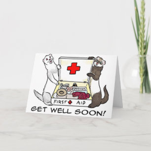 Get Well Soon ferret card