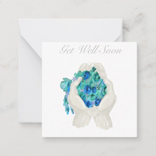 Get Well Soon Floral Bouquet Gift Card (Front)
