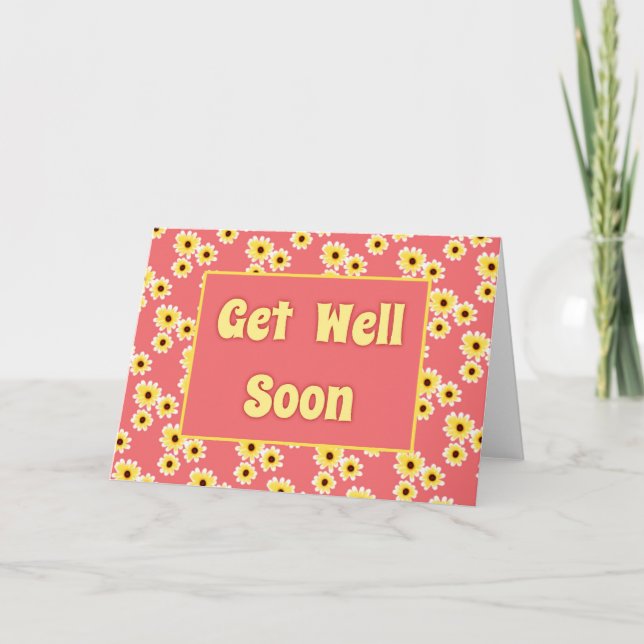 Get Well Soon Flower Card (Front)